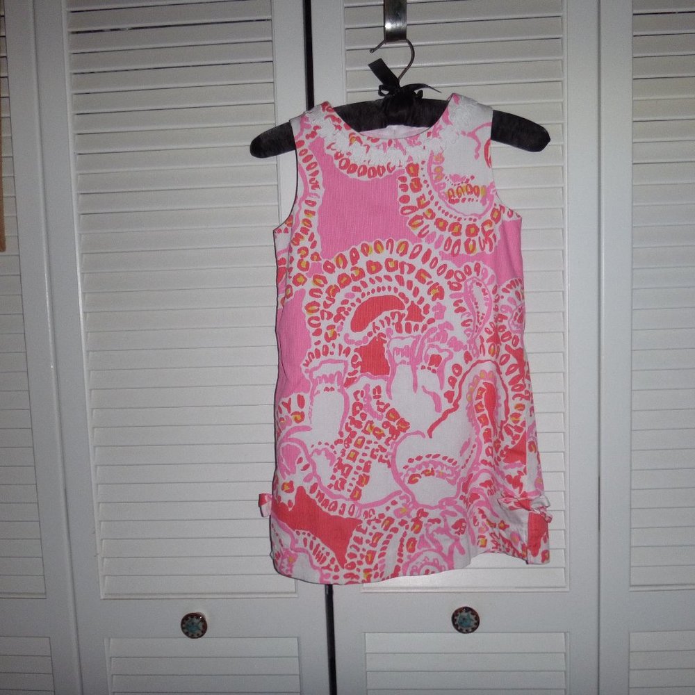 Lilly Pulitzer girls shift dress Size 7 elephant print